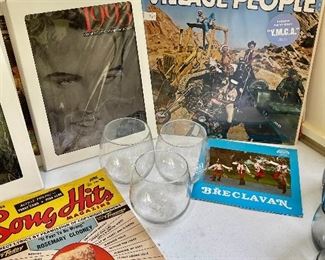 Village People “Cruisin’” Album Sealed, Hlavinka Equipment 75th Anniversary Bar Glasses