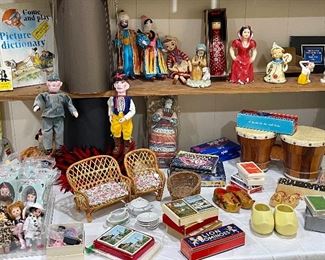 Vintage Doll Furniture, Vintage Czech Puppets, Vintage Dolls from Around the World