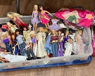 Previously Loved Barbie Dolls and Accessories, Vintage Barbie Case