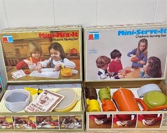 Vintage Children’s Tupperware Mini•Mix•It, and Mini•Serve•It NIB