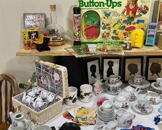 Vintage Toys, Fisher Price Button Ups, Vintage Children’s Tea Sets