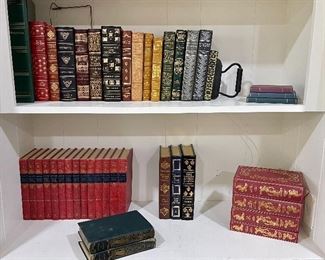 Vintage The Franklin Library Book Collection Some First Edition, Digests of World Literature Masterplots Collection, The Easton Press Books~Huckleberry Finn, Treasure Island & The Three Musketeers 