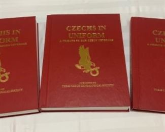 Czechs In Uniform A Tribute To Our Czech Veterans Volumes I, II, & III. Published by Texas Czech Genealogical Society