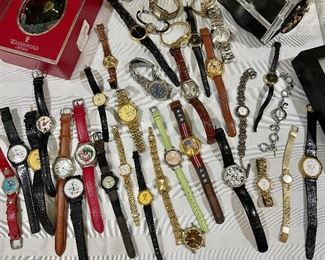 Vintage Watch Collection including Wadsworth, Timex, Lorus Mickey Mouse “Small World”, & more!