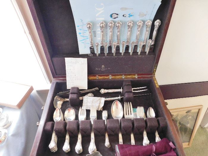 74 pc Gorham Chantilly Flatware