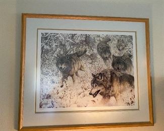 Signed wolf print