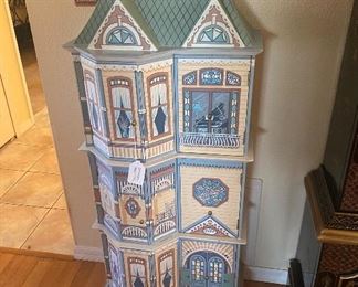 Tall Victorian Doll House Storage Box