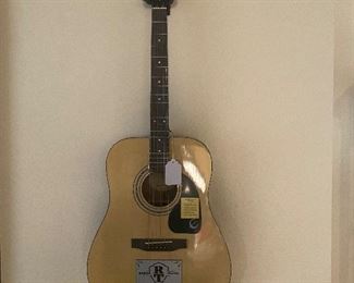 Epiphone by Gibson acoustic guitar signed by Randy Travis with authentication