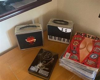 Signed Wreckers Lunch Box Michelle Branch and Jessica Harp, Garth Brooks Box Set, Vintage Playboy Magazines