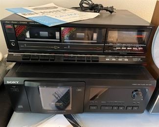 Cd stacker , dual dubbing cassette deck 