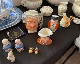 Tables full of pottery, vintage china 