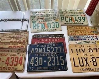Vintage Florida / Jersey License plates 