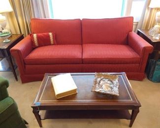 vintage living room couch and coffee table