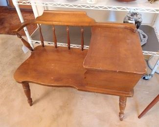 vintage telephone bench