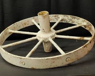 Antique 15 inch Cast Iron Wagon Wheel
