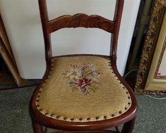 Needlepoint seat chair