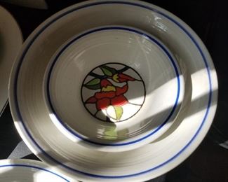 Metlox Poppy Trail Stained glass dinnerware - 8 place settings and completer pieces