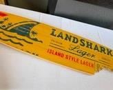 Land Shark Lager Wall Mount Wooden Surf Board measuring 72 x 14.