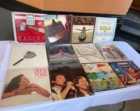Record Albums From The Days When Music Was The Best this lot includes The Eagles, Styx, Simon and Garfunkle, Chicago, Neil Young, Mean at Work, and more.