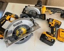 DeWalt Rechargeable Tools. Includes the tools pictured. Items were not tested. Sold in used condition. 