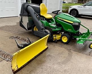 John Deere Lawn Tractor with Attachments in very good condition!  (120 hours)