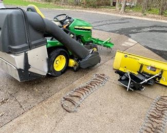 John Deere Lawn Tractor with Attachments in very good condition!  (120 hours)