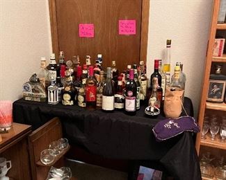 lots of decorative bottles