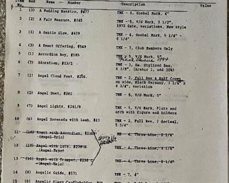 22 page catalog of collection