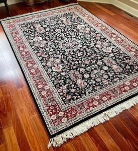 Handwoven Rug from Pakistan in a beautiful detailed pattern measures 72x108 inches. Great piece!