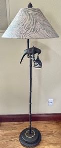 Frederick Cooper Polly by Night Floor Lamp . This lovely Tropical Bird Themed Floor Lamp measures 64 inches tall