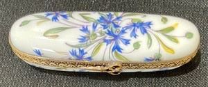 Limoges Floral Trinket Box measures 3 inches long.