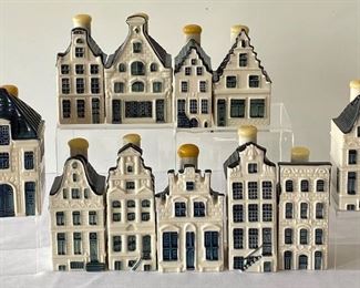 Collection of 11 Delft House Collectibles including number 76. For Collection only. 