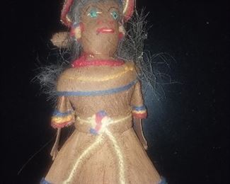 Vintage coconut fiber doll