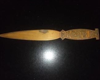 The Paper Can and Tube Co. Bronze letter opener