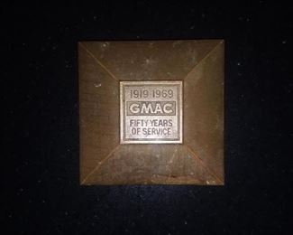 GMAC fifty year commemorative paper weight