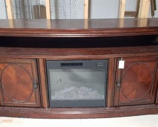 Electric fireplace and cabinet
