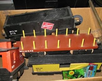 wooden train set