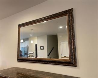 $35 - Mirror with Carved edge detailing JR93-16                 Simple, timeless and in very good condition.   68" x 46"