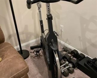$100 - Star Trac Spinner Stationary Spin Bike  JR93-2   It’s a durable, rock-solid model that will provide you workout after workout unlike any other you’ve experienced before.                                                                              42" x 20" x 44"