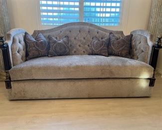 Marge Carson Custom Trianon Court Sofa.   Over $11k Retail .  85"w x 41"d x 43.5"h.  $5900 Your price 