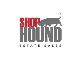 Hound gray logo with text small