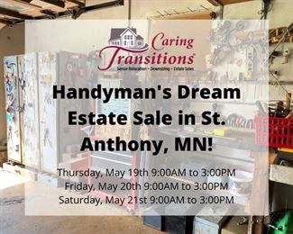 Handymans Dream Estate Sale in St. Anthony, MN