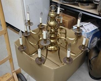 Brass chandelier