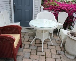 Outdoor wicker seating