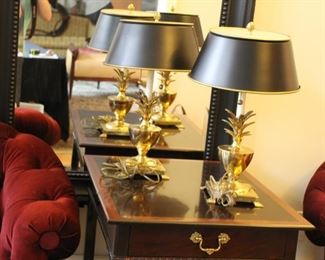 Hollywood regency pineapple lamps