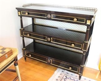 Karges ebonized three tier server