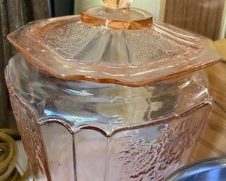 Depression Glass Cookie Jar