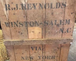 Early RJ Reynolds Shipping Crate