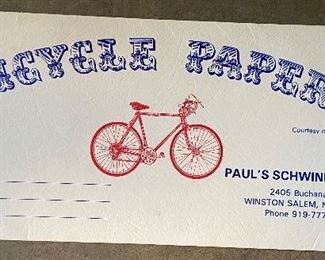 Original Paperwork for Bicycle
