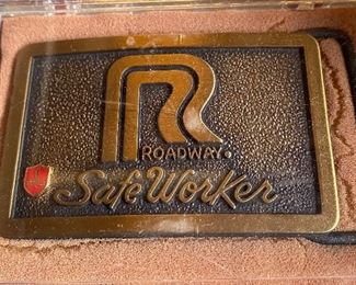 Vintage Roadway Safety Award Buckle